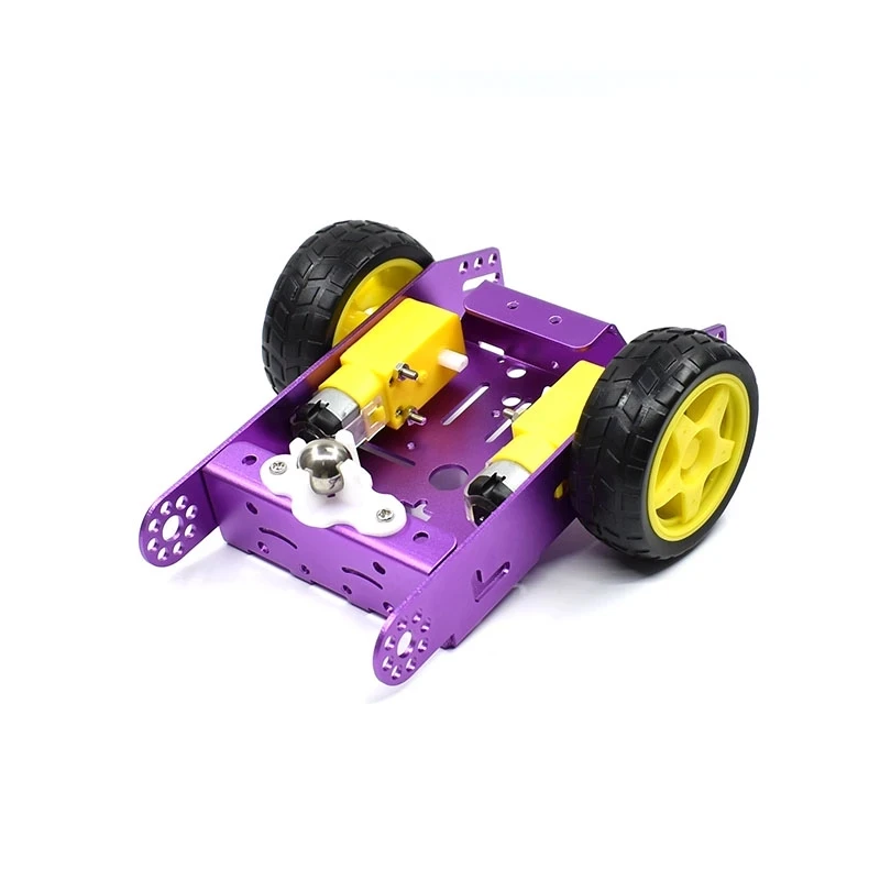 Фото 2WD Алюминий 2WD Автомобильные образовательные игрушки Новое легкосплавное автомобильное шасси Умный робот Автомобильное шасси Умный робот DIY Kit MBOT Car №3