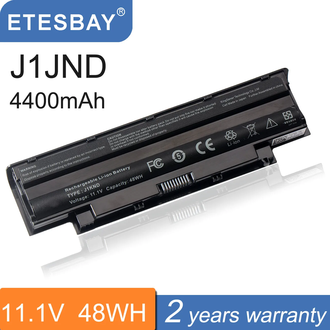 ETESBAY-Batería de ordenador portátil J1KND para DELL Inspiron, N4010, N3010, N3110, N4050, N4110, N5010, N5010D, N5110, N7010, N7110, M501, M501R, M511R, nueva