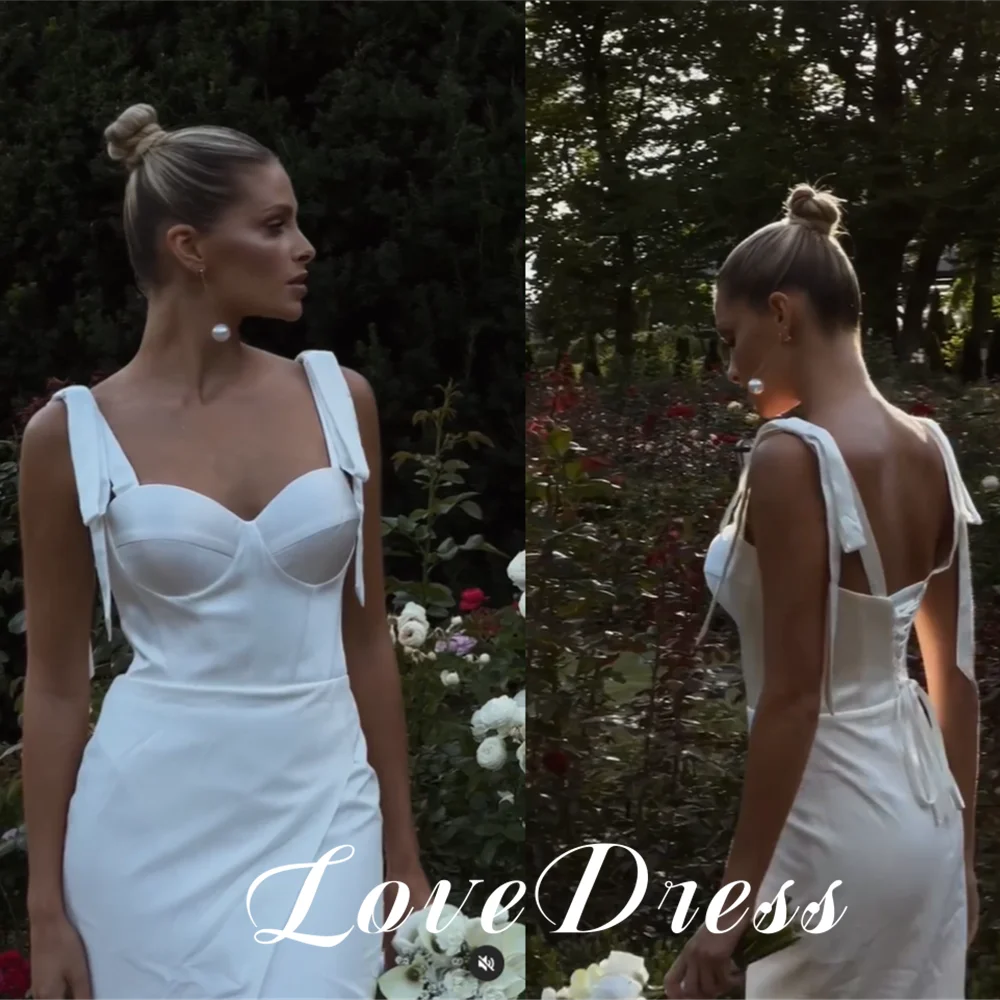 Элегантное пасторальное свадебное платье длиной до чая с сердечками и пятнами на