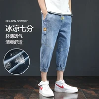 2022 mens new fashion brand korean mens jeans wholesale pants mens summer wear slim pants