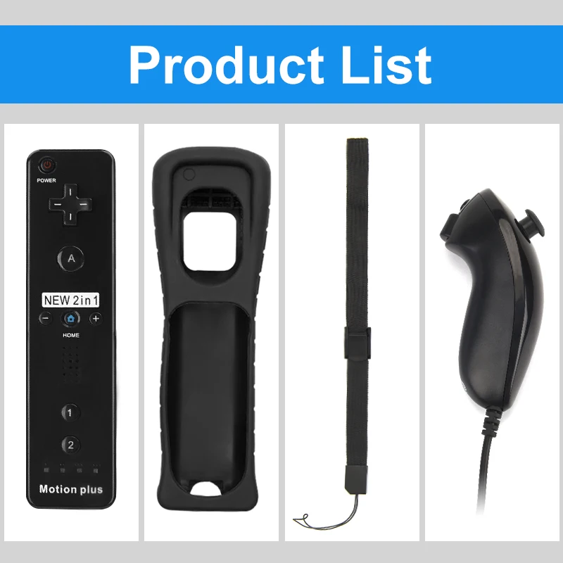 Встроенный беспроводной геймпад Motion Plus удаленное управление для Nintendo Wii Nunchuck