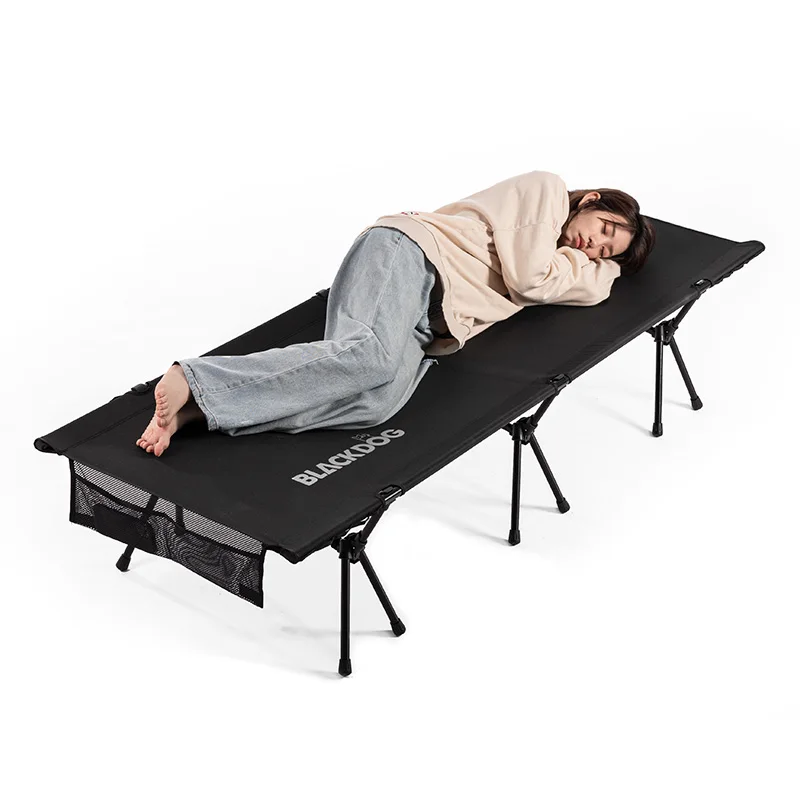 

Outdoor Ultra-Light Camp Bed Portable Outdoor Blackened Camping Aluminum Alloy Single Folding Bed