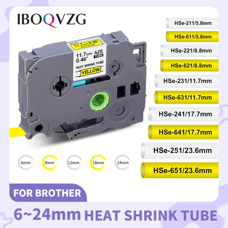 IBOQVZG, совместим с женскими стандартами, лампочка HSe221 HS241 HS251 HS611 HS621 HS631 HS641 HS651, термоусадочная трубка, этикетка, лента