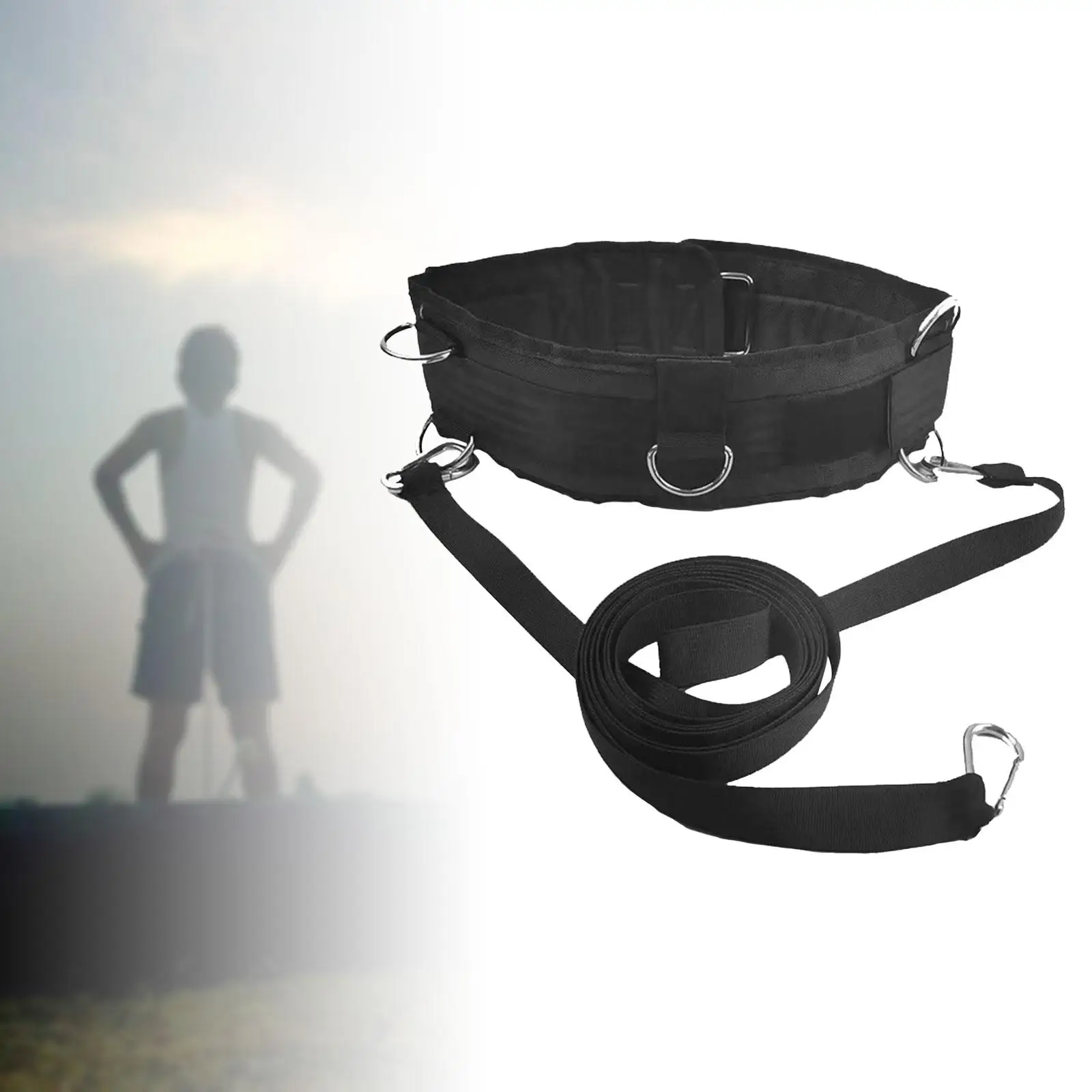 Регулируемый прочный черный ремень