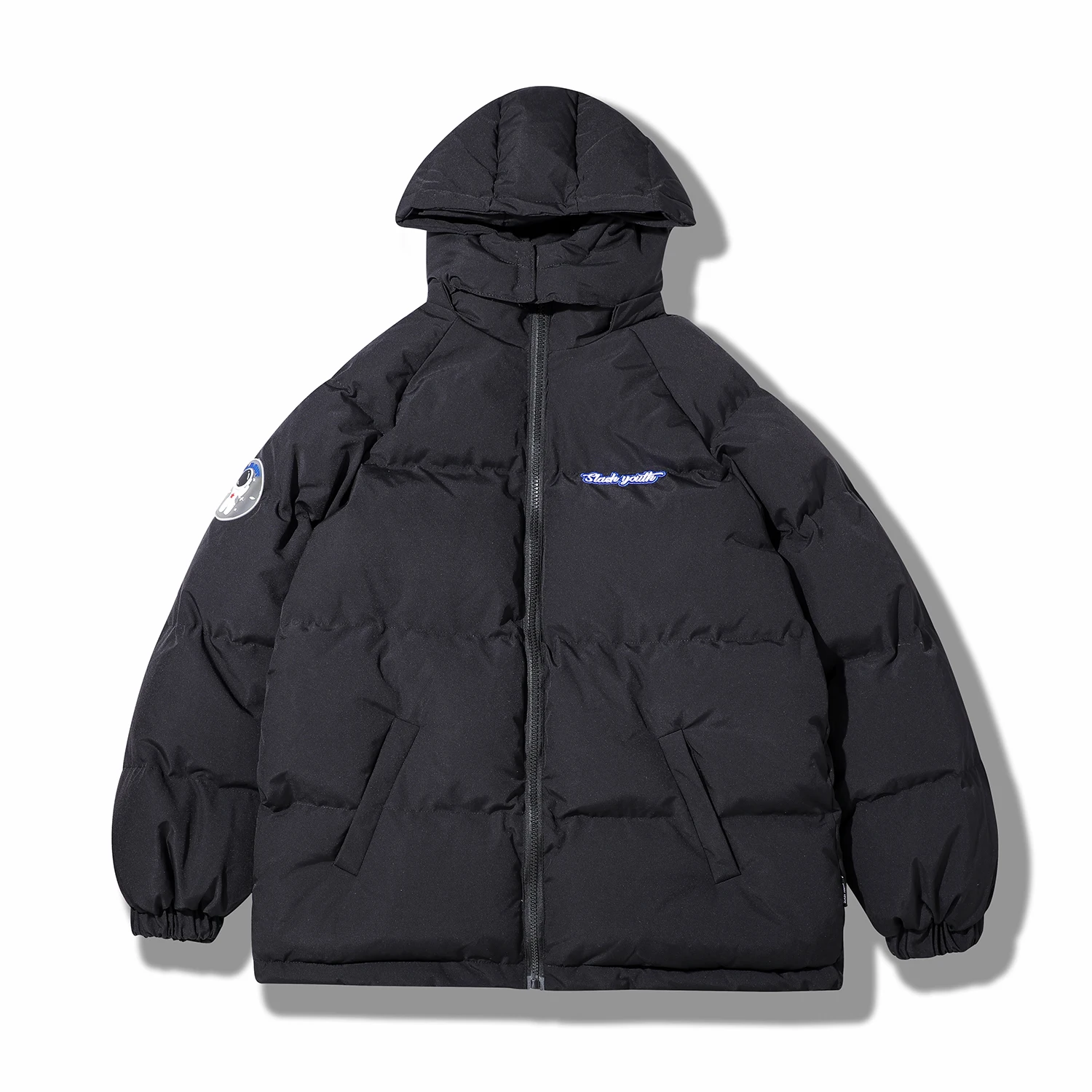 2022 Winter American Men Hip Hop Reversible Jacket Parka Astronaut Cotton Coat Men's and Women's Thickened Bread Coat Cotton
