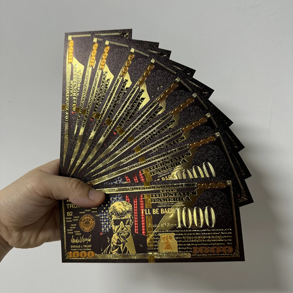 Банкноты Cool Trump Black Goden 2024 Боевая карта Сделай Америку Великий Дональд Трамп