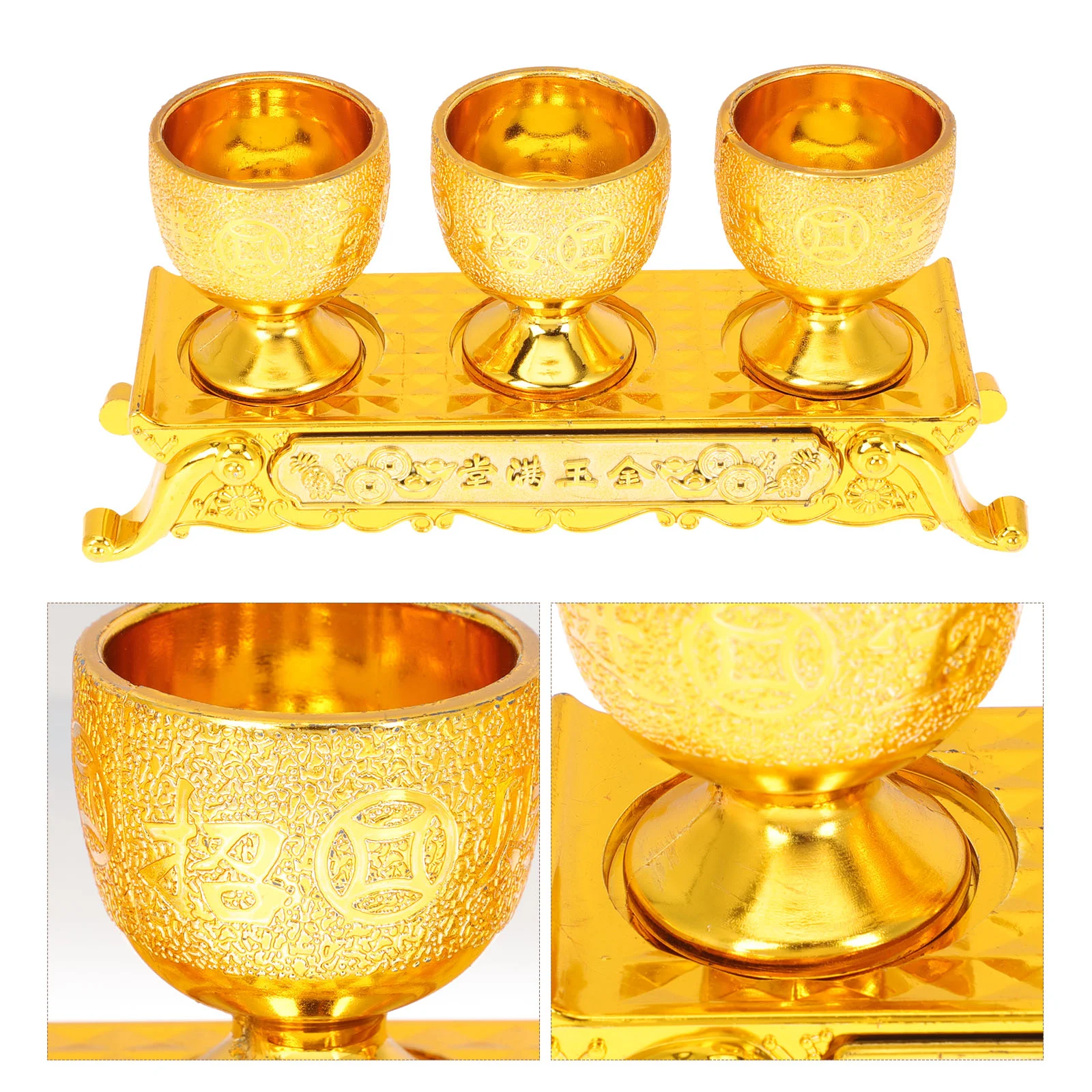 

Cup Offering Goblet Bowl Holychalicewater Vintage Glasses Temple Worshipshot Mini Smudging Energy Chineseritual Metal Brass