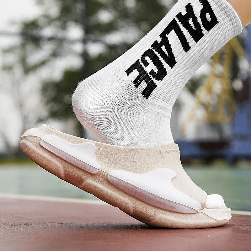 Мужские Пляжные шлепанцы COOLVFATBO повседневные сандалии на плоской подошве