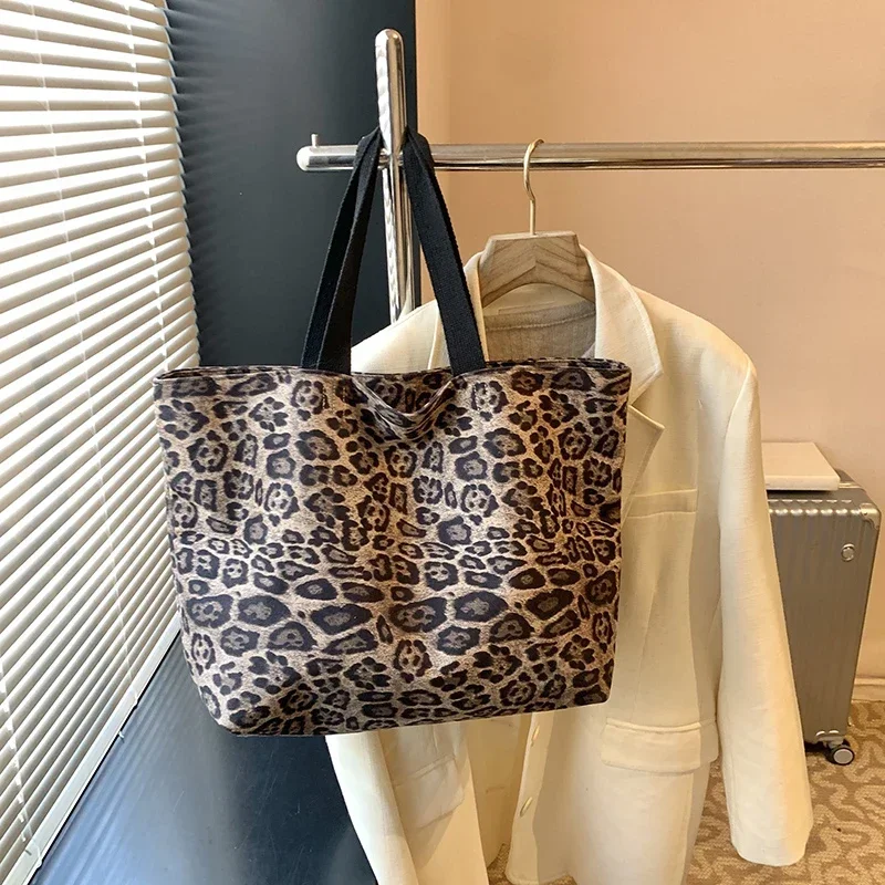 Женская модная сумка через плечо с леопардовым принтом большая вместительная Bolso