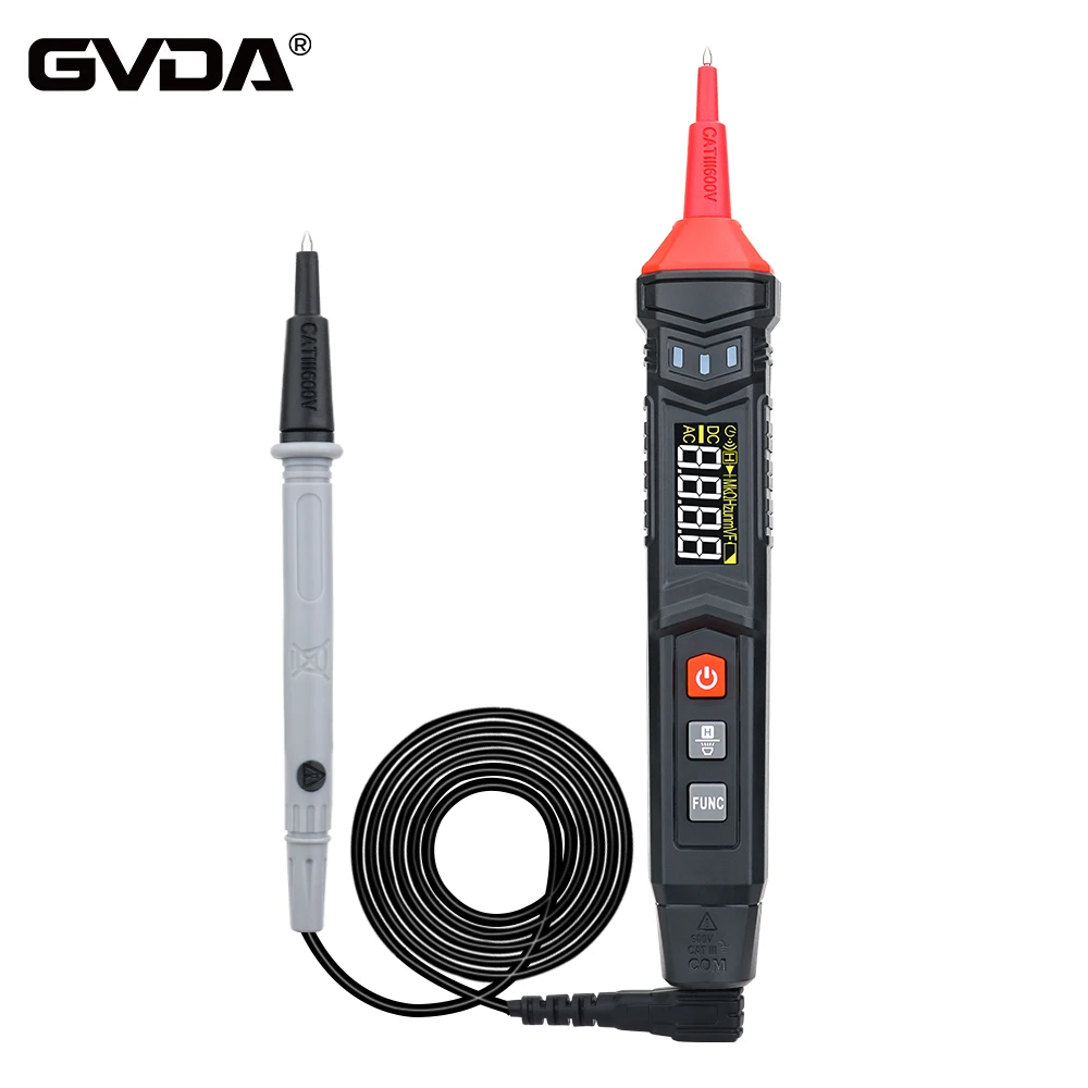 GVDA Digital Pen Type Multimeter Smart DC AC Voltage Tester Voltmeter Auto Range Resistance Capacitance True RMS Multi-meter