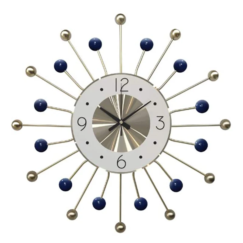 

Classic Fusion Style Non-Ticking Silent, Battery Operated Wall Clock/Quartz Clock Decorative (Blue 16 Inch)