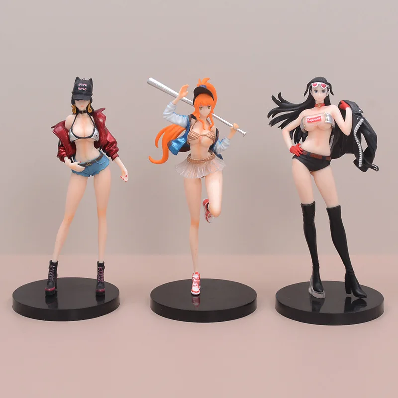 

19cm Anime One Piece Figure Nami Robin Boa·Hancock Sexy Swimsuit Empress Collectible Model Figurine PVC Figure Toy Gift Ornament