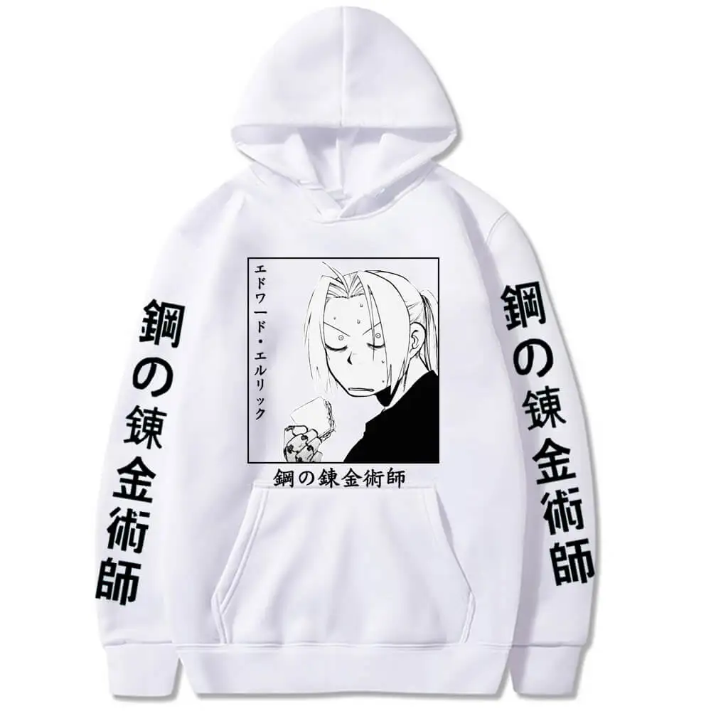 

Japanese Anime Fullmetal Alchemist Hoodies Men Funny Harajuku Streetwear Sweatshirt Unisex Male Long Sleeve Cosplay Tops