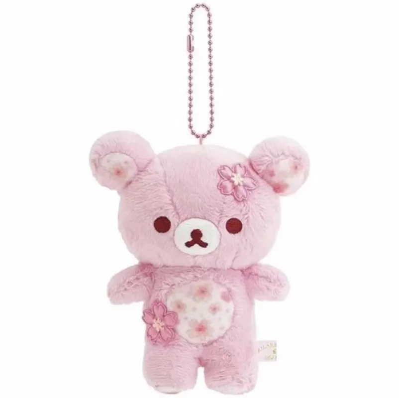 Плюшевый брелок-медведь Рилаккума «Цветущая сакура» к годовщине, мягкая игрушка-медведь, персиково-розовый, плюшевая кукла-талисман (art.: 3920da8a0da3e) - 3920da8a0da3e