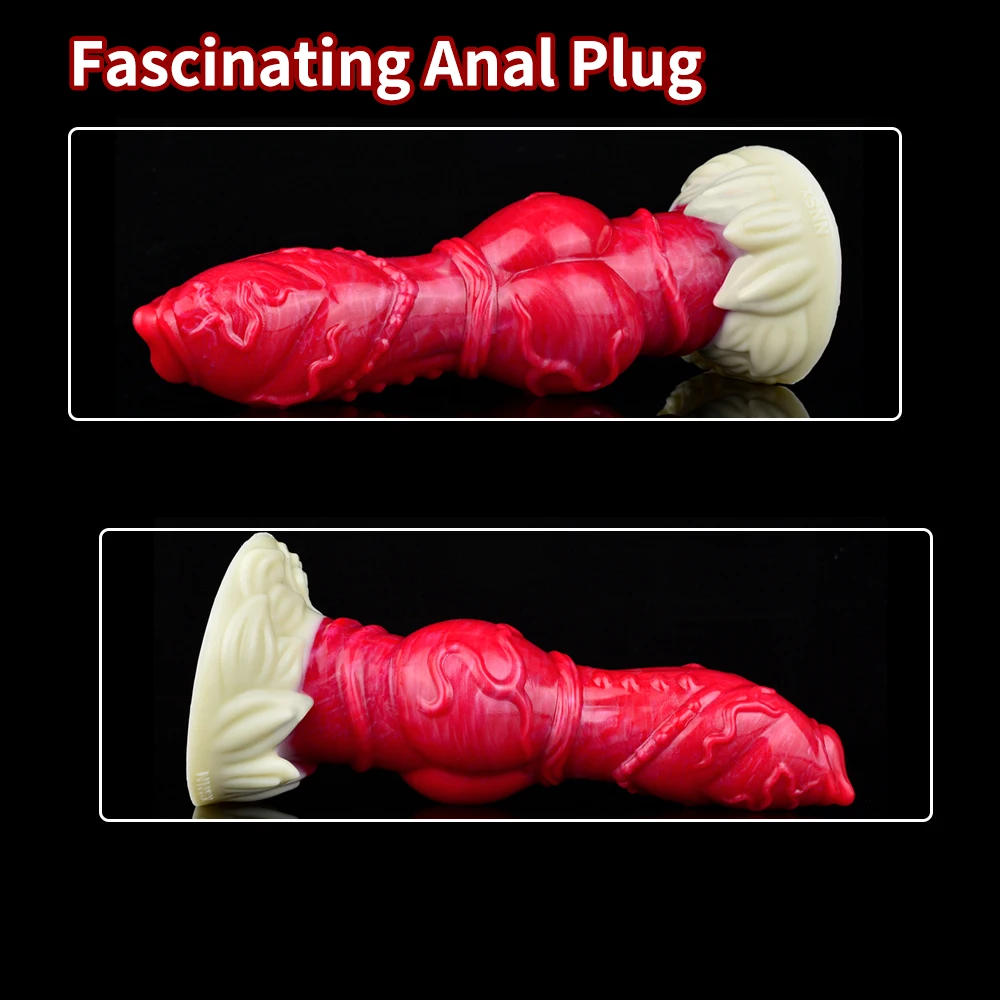 LUUK красочный мощный фаллоимитатор с животным собака узел мужской массажер