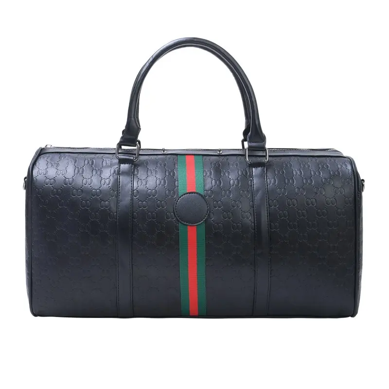 Luxury Women's Embossed Leather PU Weekender Travel Duffel Bag