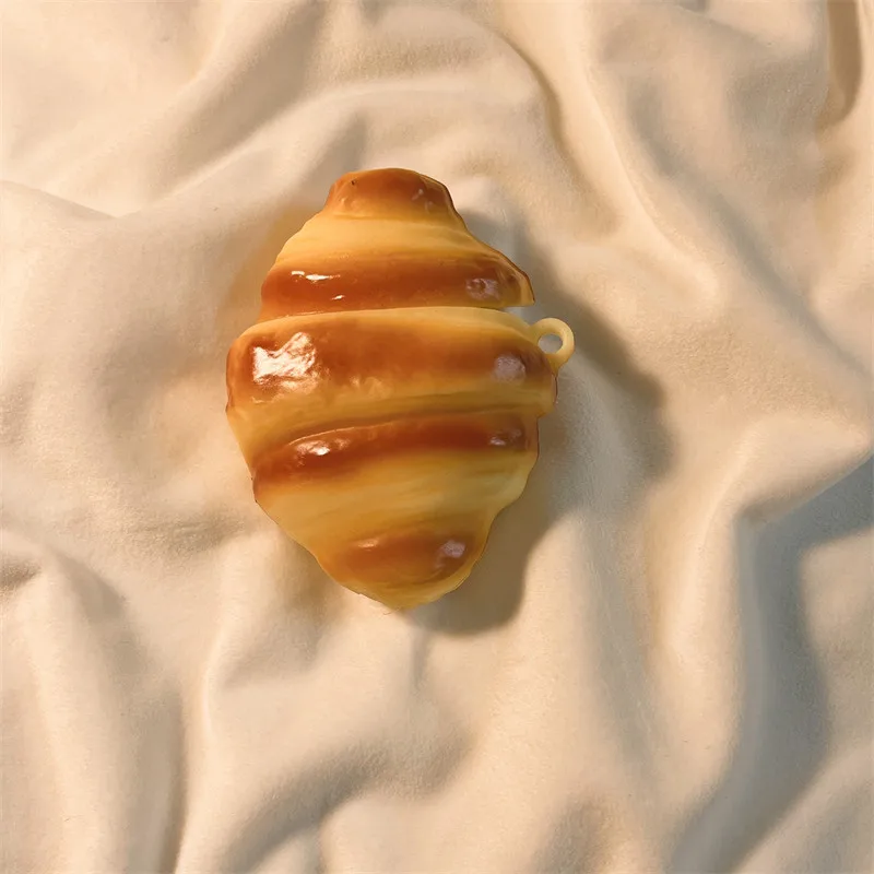 Для OPPO Enco Air3 Pro чехол с милой подвеской в виде хлеба силиконовый мягкий рисунком