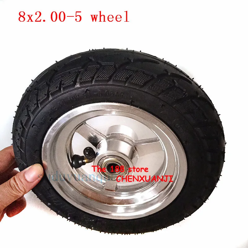 

8x2.00-5 tubeless tyre and wheel hub kits for Modified Kugoo S3 electric scooter rear wheels 8x2.0-5 tire Pneumatic wheel