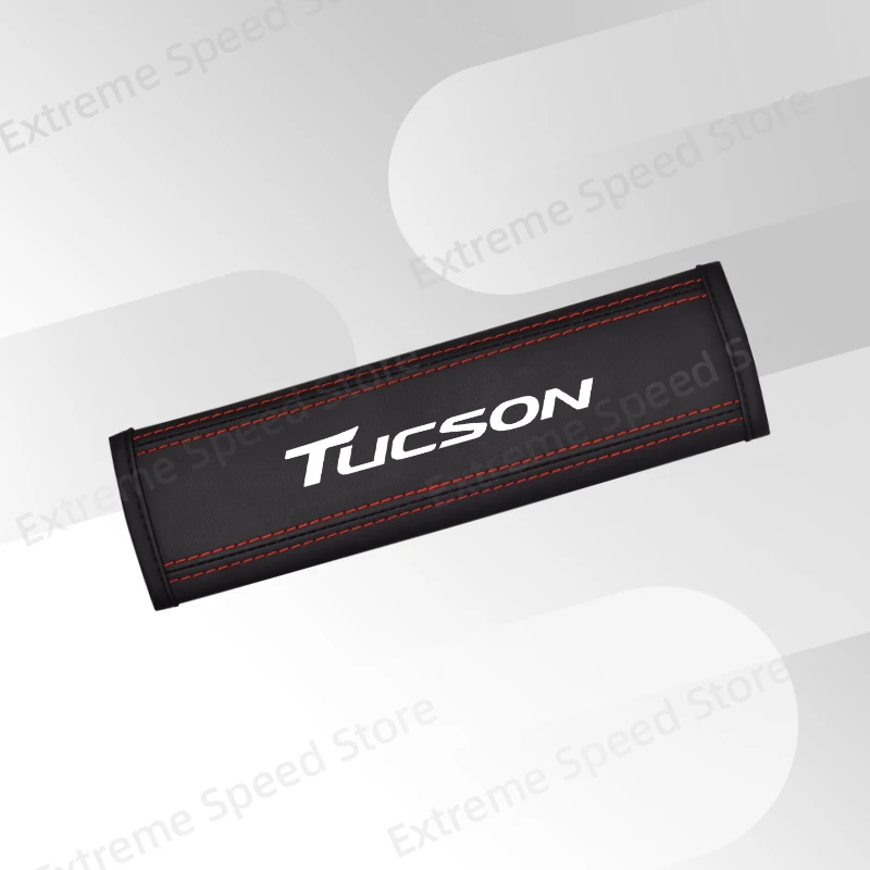 

Для Elantra Santa Fe Tucson Эмблема Ix35 I30 I20 I10 Кожаный автомобильный ремень безопасности Подушка Ремень безопасности Аксессуары для защиты плеч