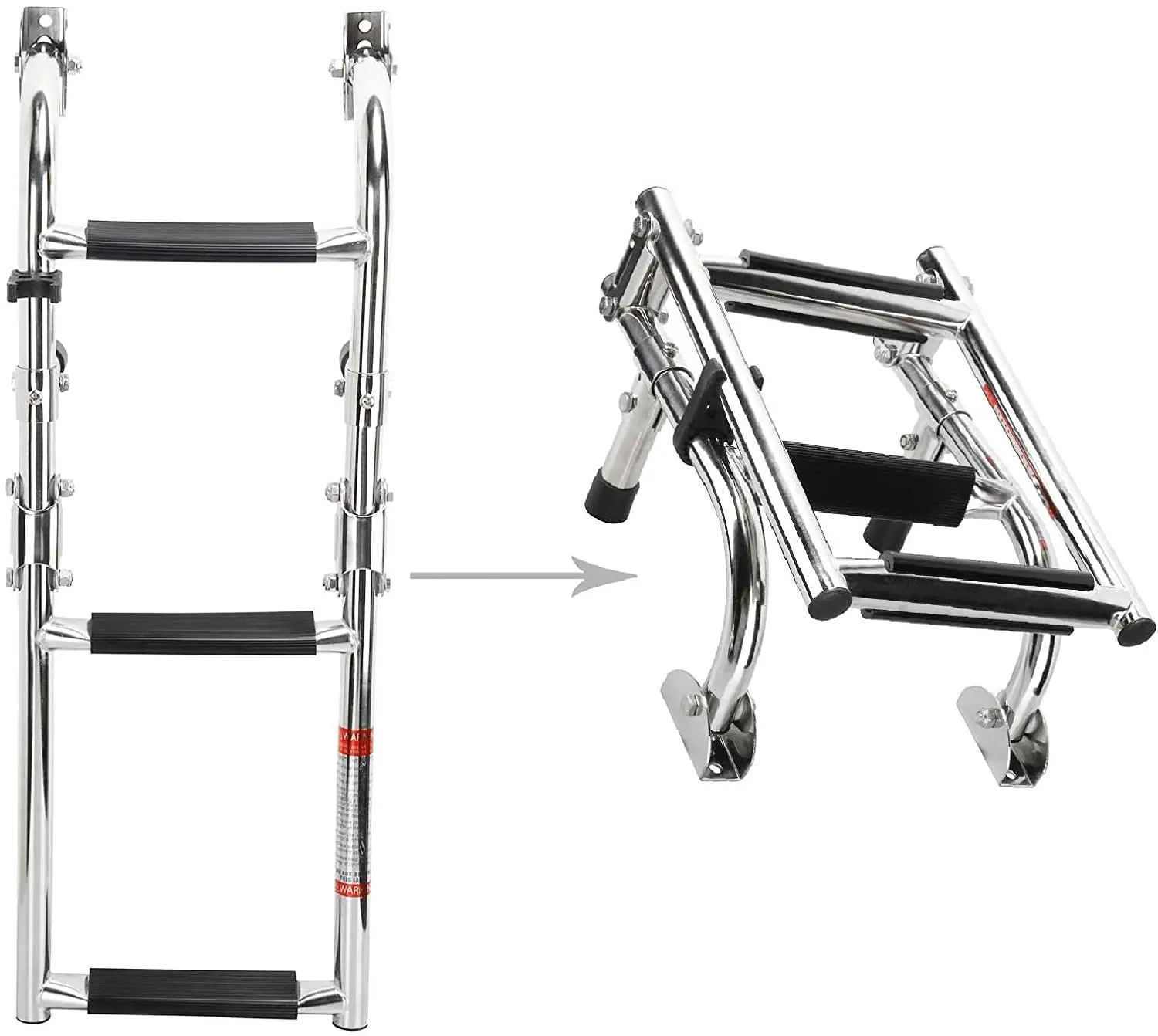

Boat Accessories Marine 3 Step Folding Ladder Boat Marine Stainless Steel Pontoon Ladder Polished 2+1 Step