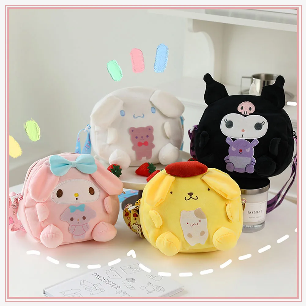 

Sanrio сумка Hello Kitty Kuromi Рюкзак Милый мой Мелодия сумка Детские рюкзаки плюшевая игрушка Cinnamoroll женские сумки подарки на день рождения