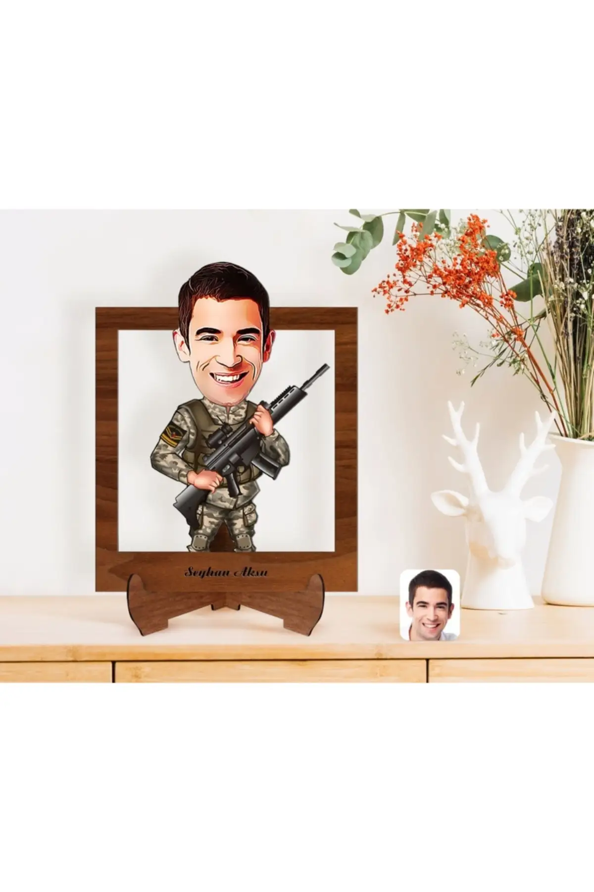 

Personalized Nurse miniature Wooden Stand 3d Trinket-1