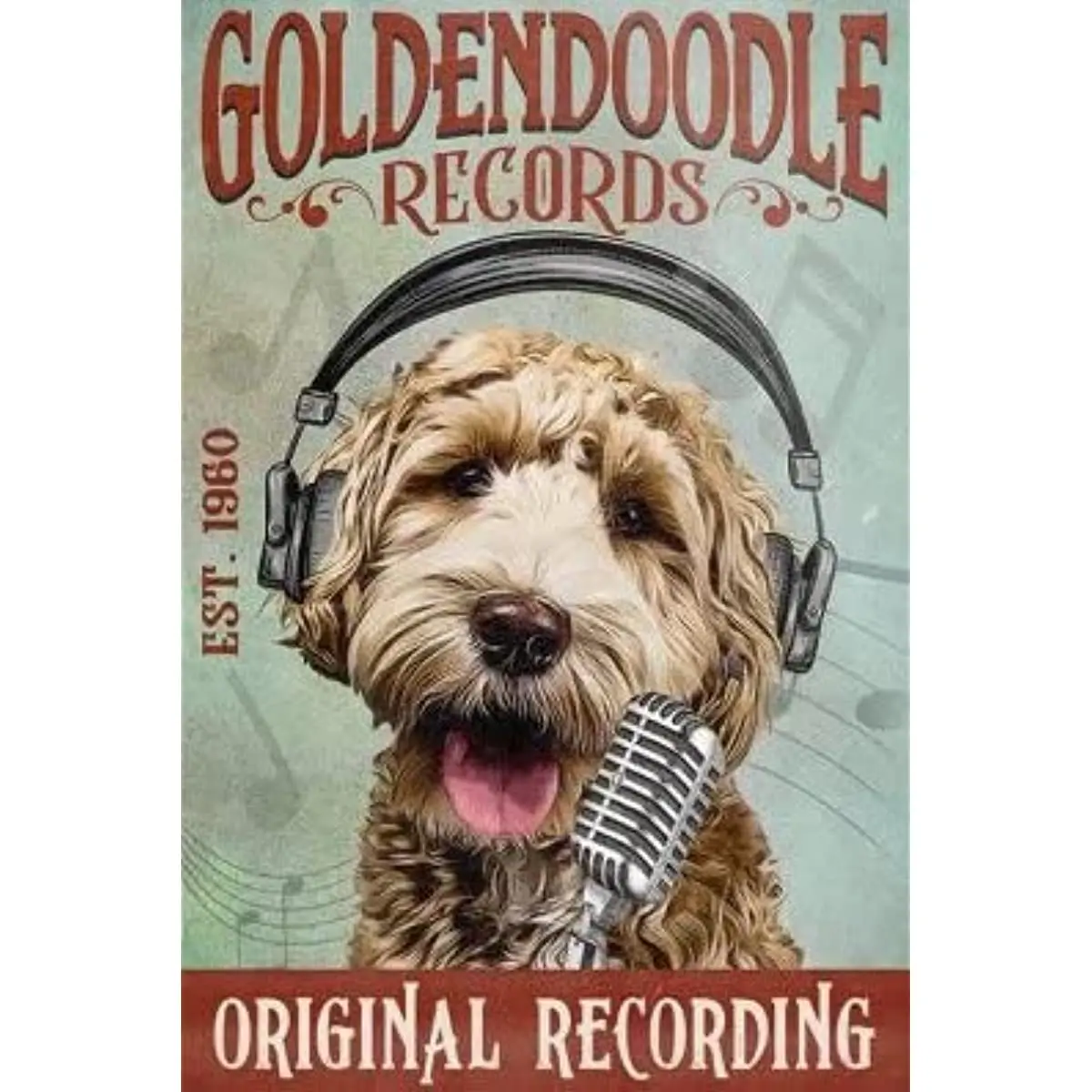 

New Retro Metal Tin Signs For Decor Golden Doodle Dog Coffee Tin Sign Poster Retro Street Garage Home Cafe Bar