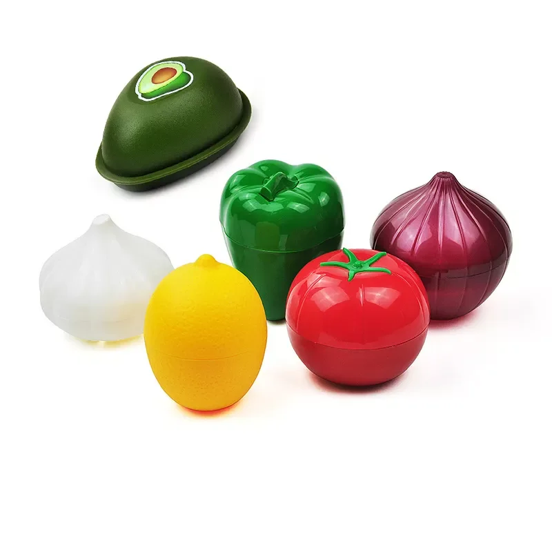 

NEW 6-Pack Food Savers set for Avocado Onion Lemon Pepper Tomato Garlic Keeper Storage Container Kitchen Gadget