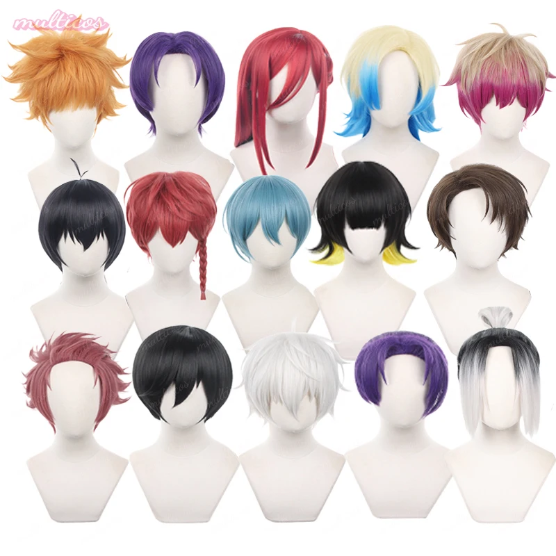 

Anime Blue Lock Bachira Meguru Hyoma Chigiri Isagi Yoichi Mikage Reo Naji Seishirou Rin Itoshi Sae Itoshi Cosplay Wigs+Wig Cap