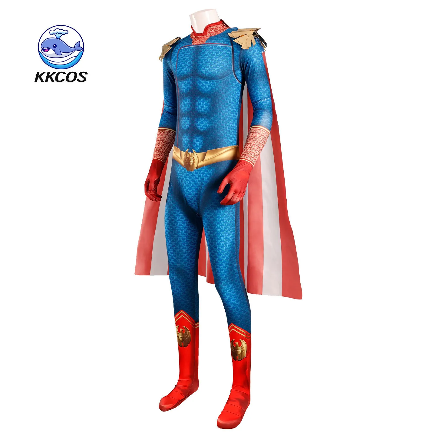 Фото Костюм для косплея Homelander из The Boys от KKCos: комбинезон, плащ, полный комплект для ролевых игр на Хэллоуин, одежда супергероя №4