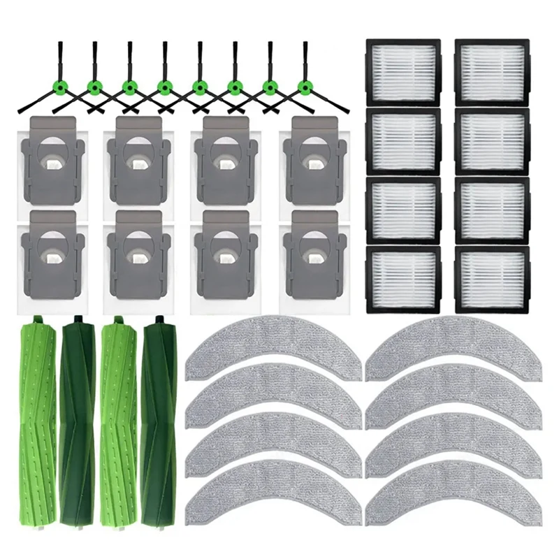 

For Irobot Roomba Combo J7+, J9+ Accessories Main Side Brush Hepa Filter Mop Cloth Dust Bags