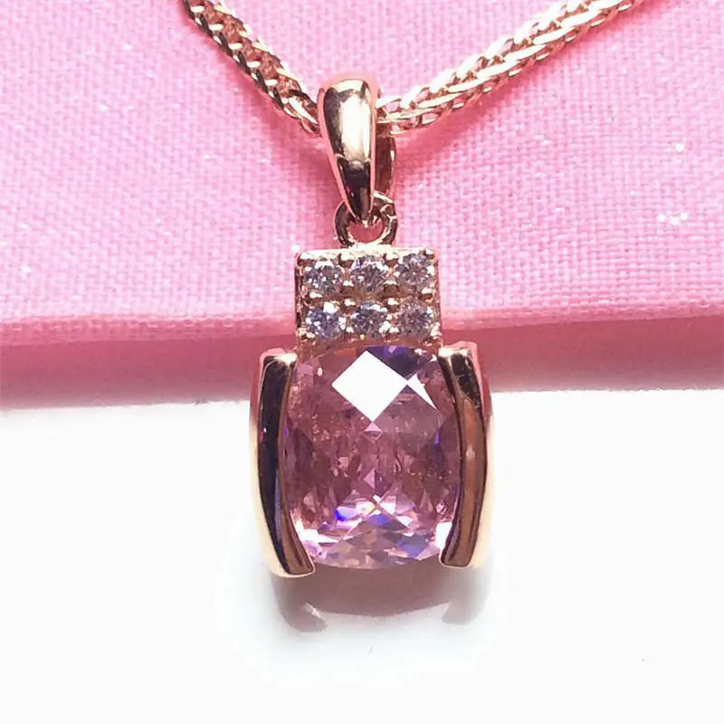 

Женское ожерелье из розового золота с камнями, 14 к