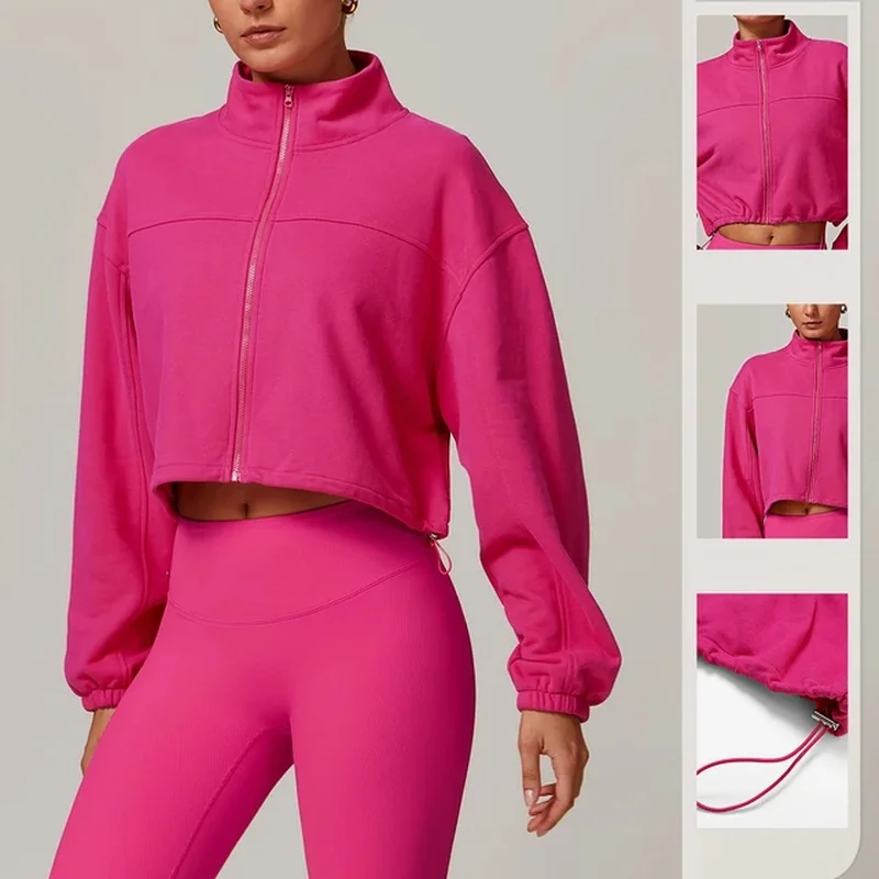 Утепленная спортивная куртка повседневный Свободный кардиган со стоячим