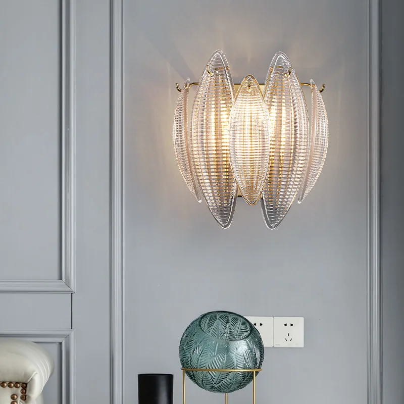 

Led Wall Lamp Italian Designer Glass Wall Lamps For Living Room Bedroom Corridor Modern Loft Decor Sconce Bedside Wall Light