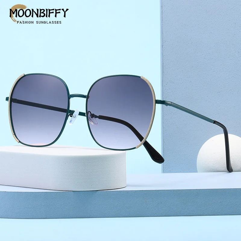 

New Style Net Red Fashion Sunglasses for Women Korean Style Square Oval Sunglasses High Quality Metal Frame Anti-UV Glasses Men