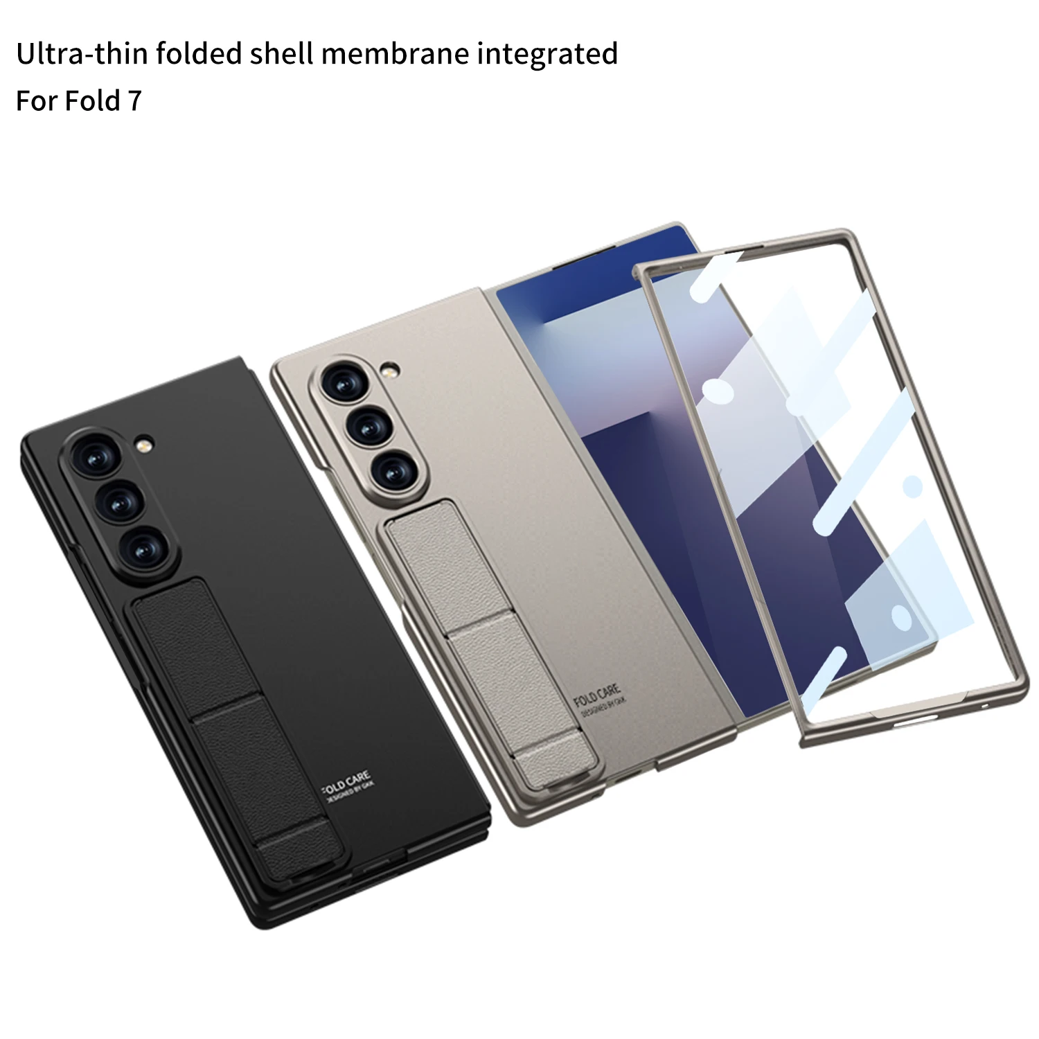 Фото Чехол для Samsung Z Fold7 со складной подставкой — ультратонкий бронированный дизайн |   Защита переднего стекла и противоударная №3