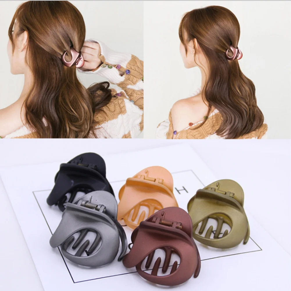 

1PC Korean New Fashion Acrylic Geometric Irregular Hair Clip Claw Advanced Sense Double Layer Tooth Shark Clip For Woman