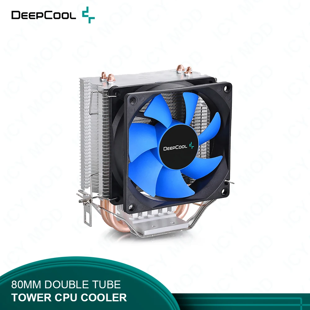 

DeepCool Tower CPU Air Cooler with 80mm Computer Fan Double Copper Pipe for LGA1200/1151/1150/1155/AM4 ICE EDGE MINI FS V2.0