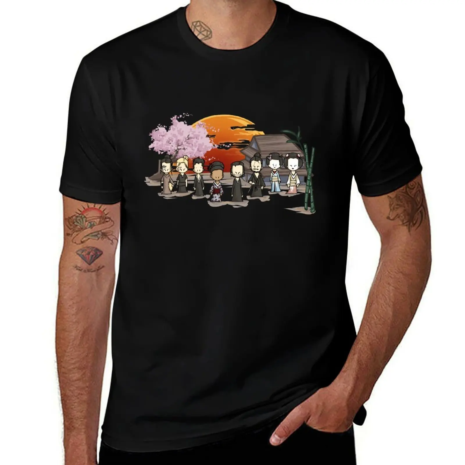 Фото Футболка Westworld Shogun Chibi, мягкая хлопковая футболка большого размера №1