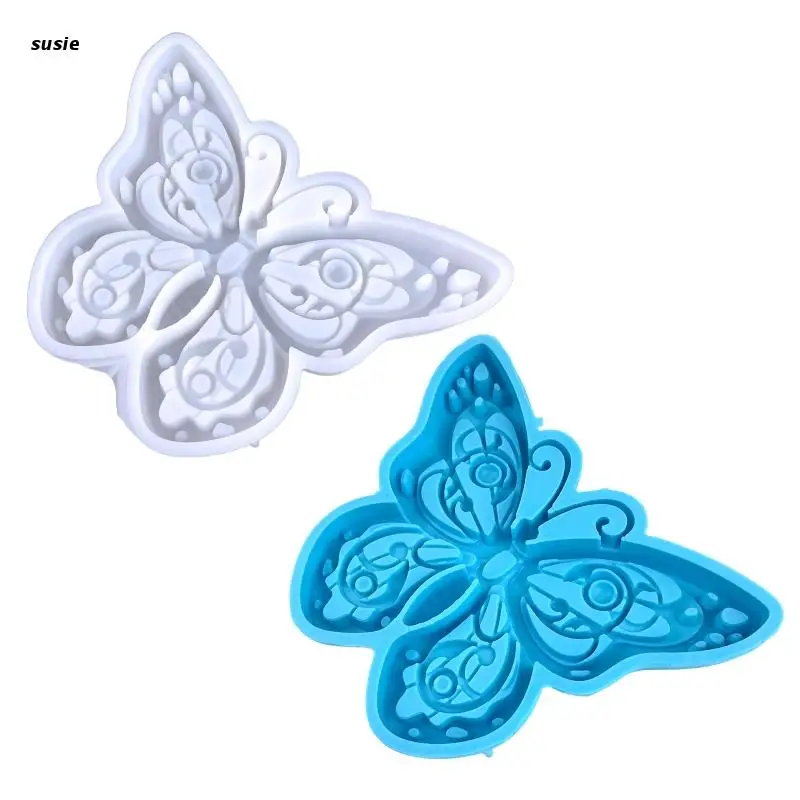 

X7YA Glossy Silicone Butterfly Molds Wall-mounted Valentine's Stereo Mold DIY Ornaments Pendant Epoxy Resin Crafting Molds
