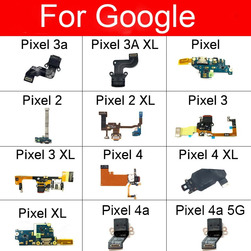USB-порт для зарядки, гибкий для Google Pixel 2 2XL 3 3XL 3A XL 4 4XL 4A