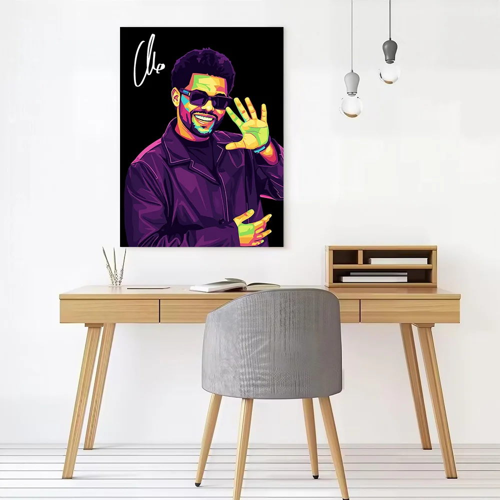Фото Постер The Weeknd в стиле поп-арт: портрет на холсте, настраиваемая печать изображений для декора комнаты, украшение спальни №2