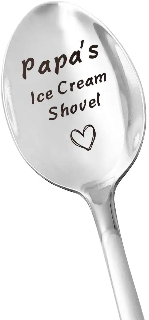 

Лучшая фотолопата для мороженого-ложка из нержавеющей стали с гравировкой для влюбленных мороженого-забавный подарок на день отца