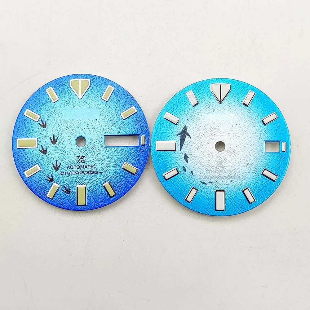 S 28.5mm Watch Dial Literally Green Luminous Dial Fit Japan NH35 NH36 4R 7S Automatic Movement Men Watch Accessories