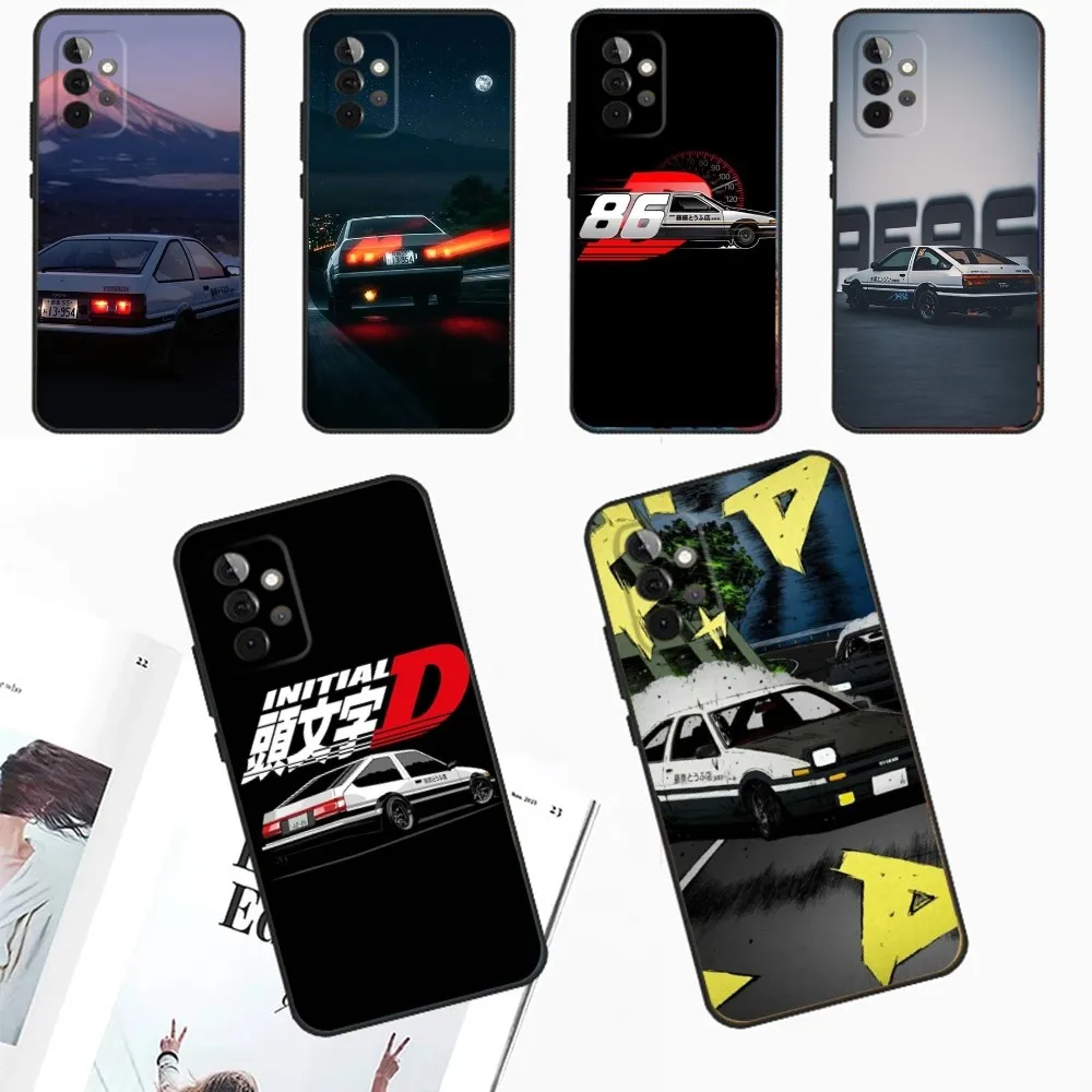 Чехол для телефона I-Initial D AE86 Samsung Galaxy A13 A21s A22 A31 A32 A52 A53 A71 A80 A91 Мягкий черный чехол