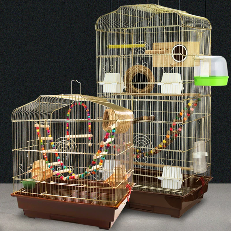 

Flying Lovebird Bird Cage House Large Breeding Playground Stainless Steel Bird Cage Parrot Transport Pajaros Habitat Decors
