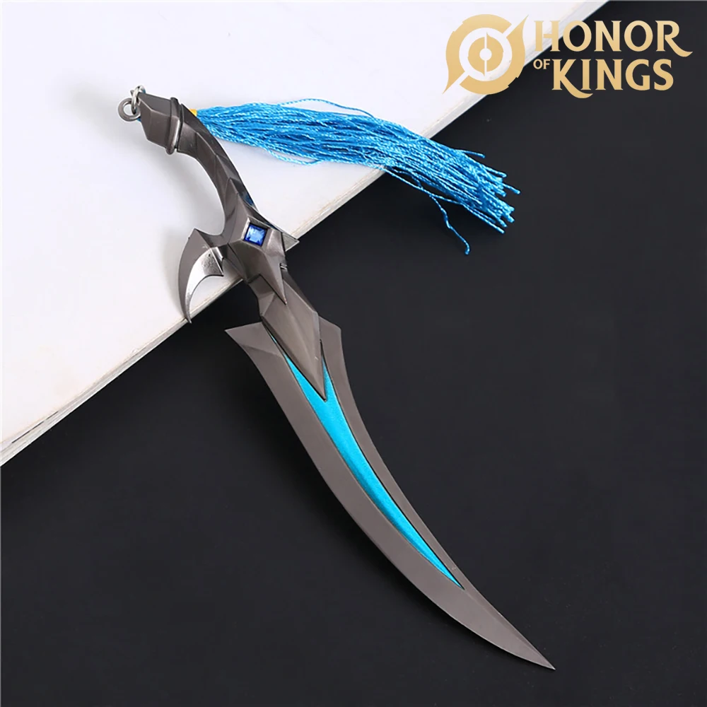 

Honor of Kings Weapon A Ke Blade of Faith Spade Vere Katana Swords Samurai Real Steel Game Weapons Keychain Toys for Boy Kids