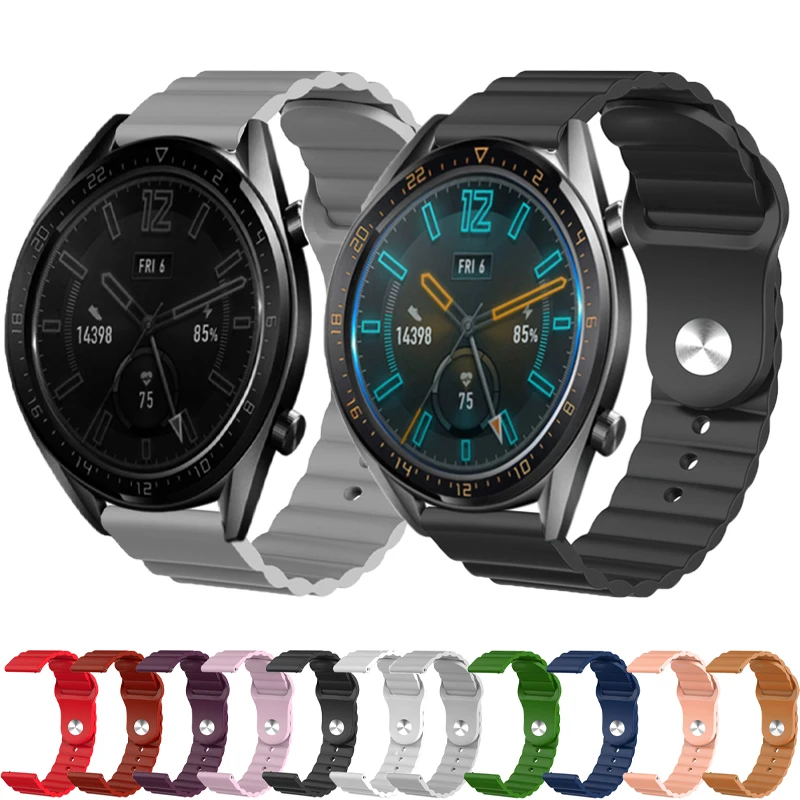 

20mm 22mm Band for Samsung Galaxy 4 Classic Active 2 40mm 44mm 42mm 46mm sport Silicone bracelet huawei watch gt 3-2e-pro Strap