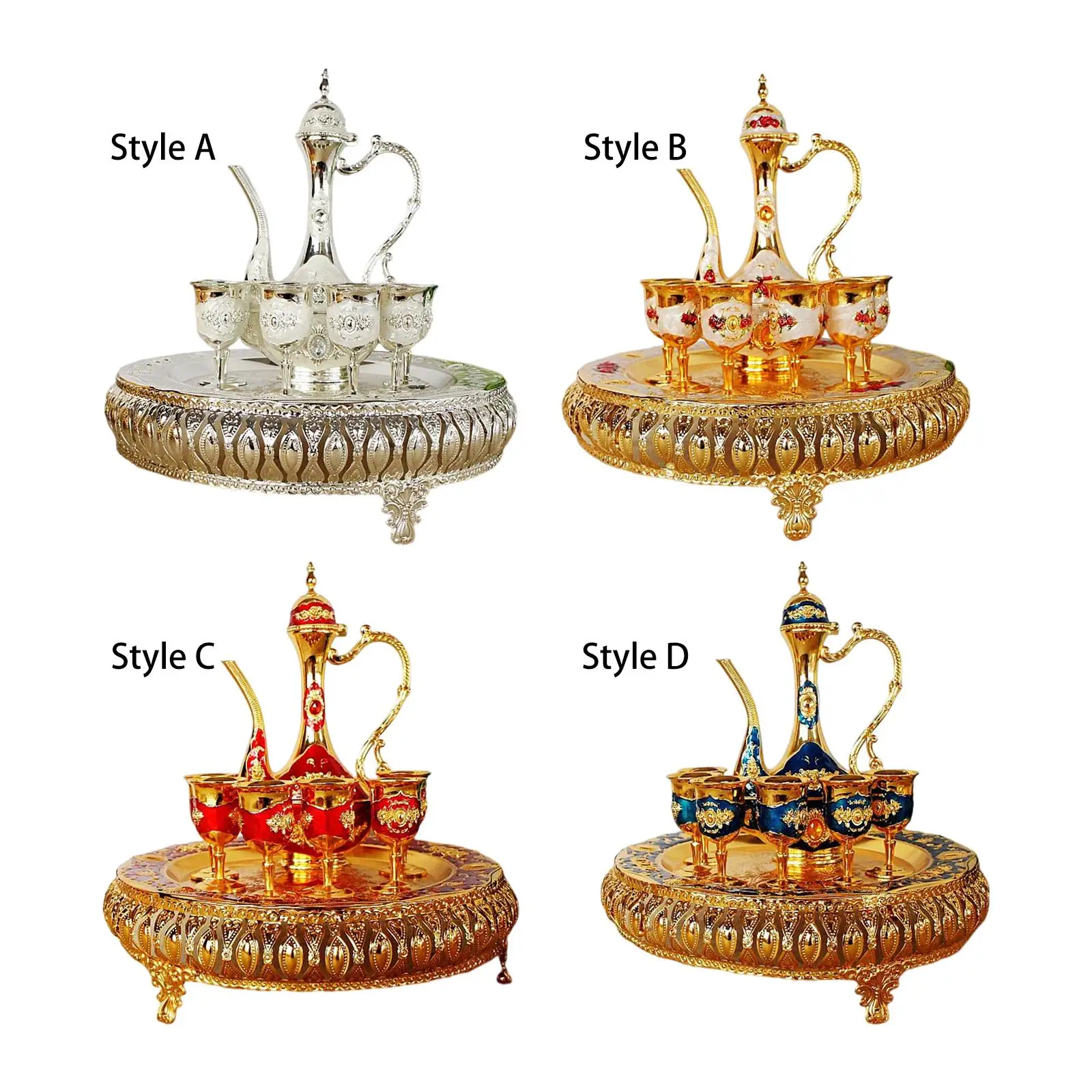 

8 шт. Ретро Сервировочный набор Хо использовать держать использовать бокал стеклянный чайный набор для кухни