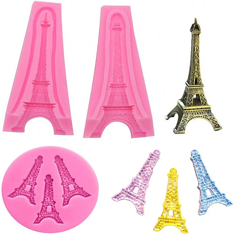 Силиконовая форма Эйфелева башня Парижа 3D фотообои для украшения тортов своими
